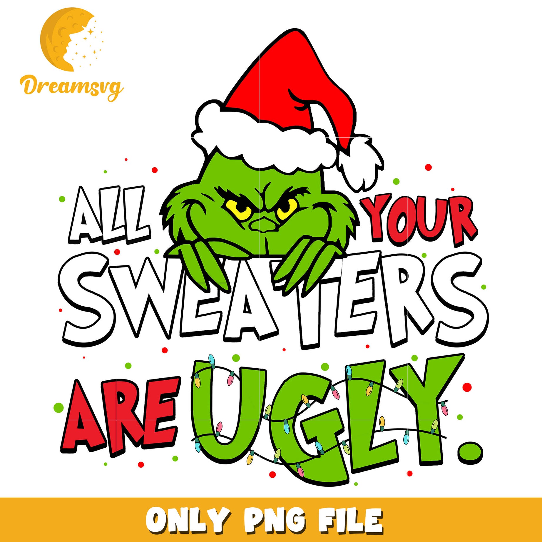 All tous sweaters are ugly png, christmas sweater grinch​ png