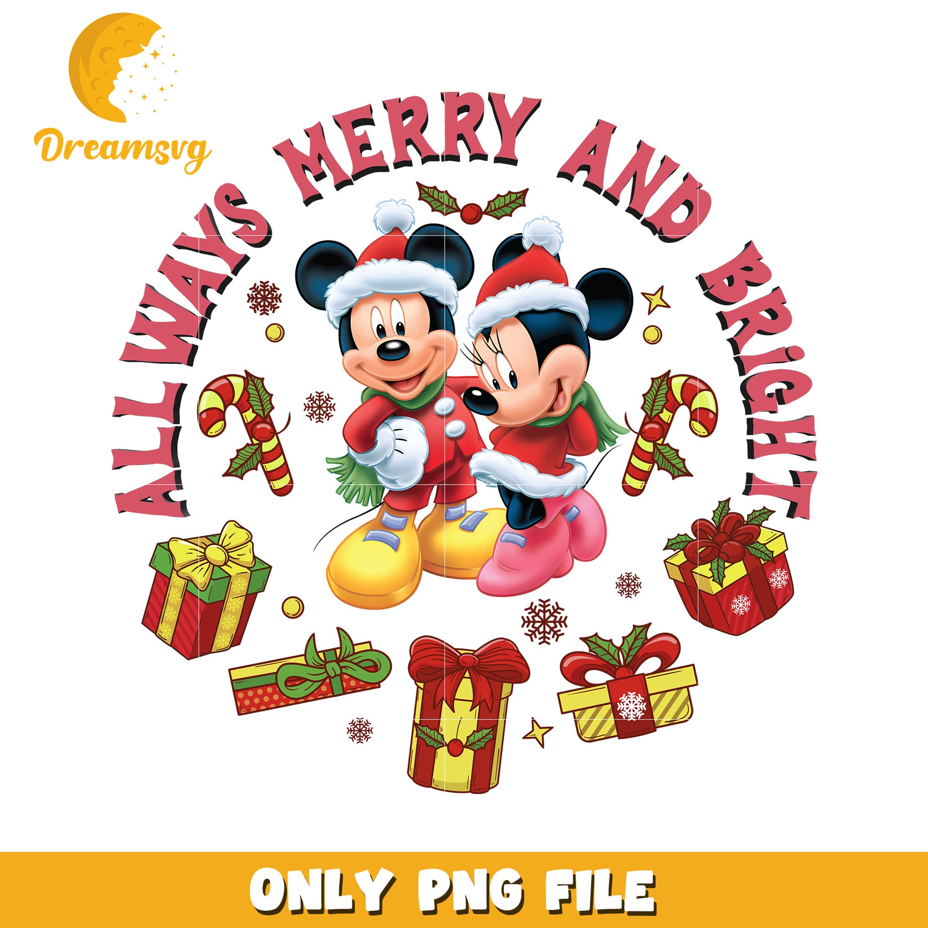 All ways merry and bright png, disney winter joy png, holiday happiness png