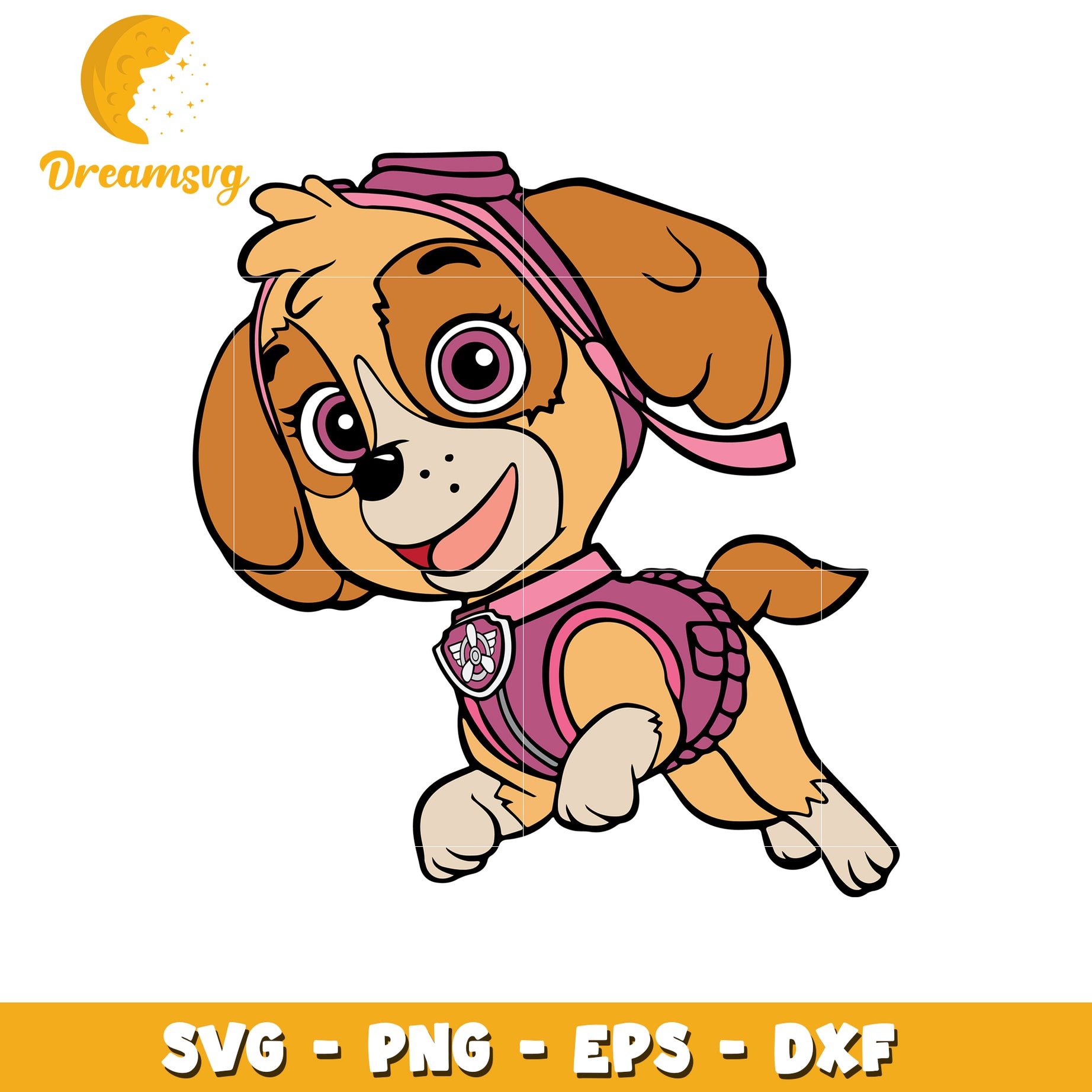 Amazing Cute Dog Character SVG File for Crafting