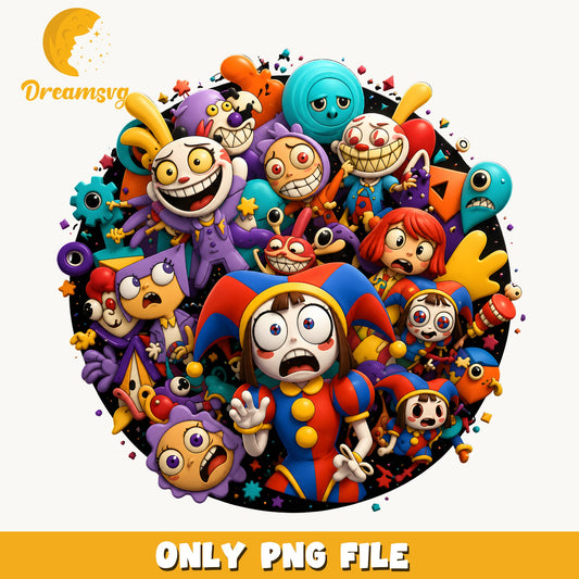 Amazing Digital Circus Bundle PNG, TADC Squad, Fan PNG