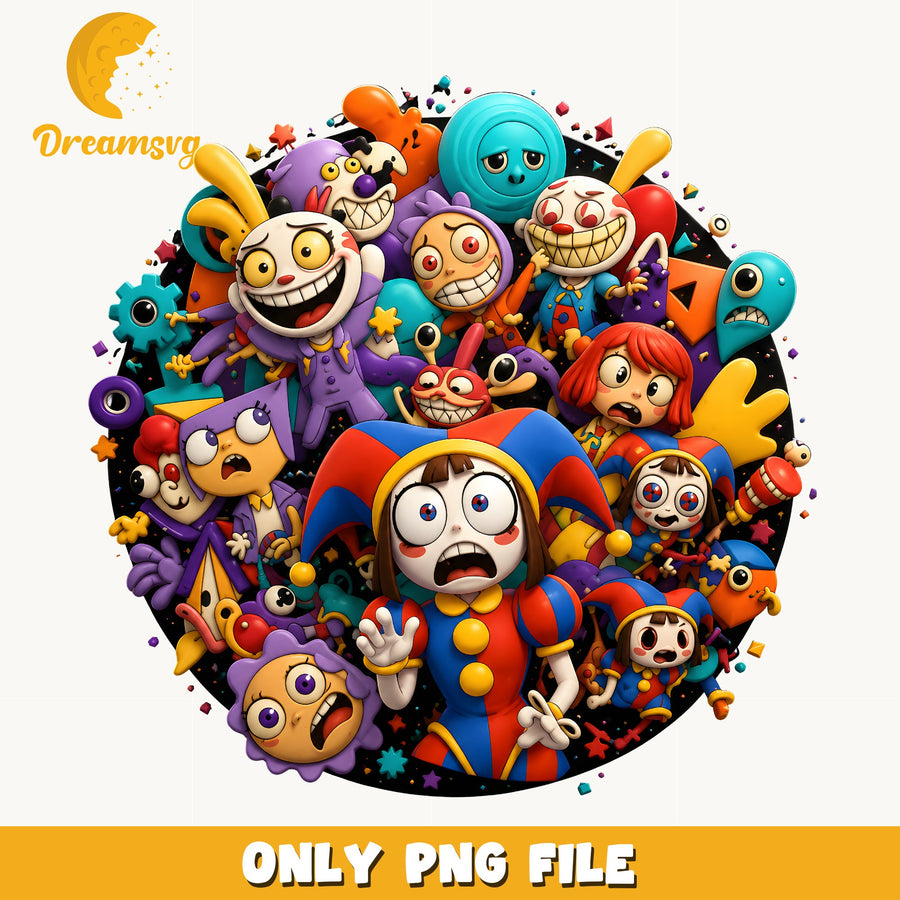Amazing Digital Circus Bundle PNG, TADC Squad, Fan PNG