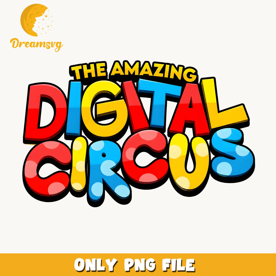 Amazing Digital Circus Logo PNG, Colorful Text, Fan PNG
