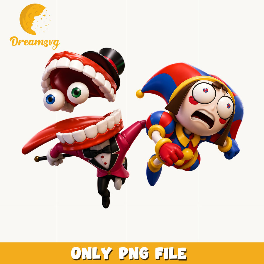 Amazing Digital Circus Trio PNG, Pomni Caine, Fan PNG