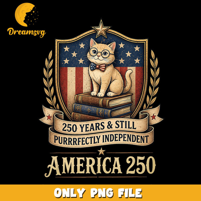 America 250, Cat Design, Independence Celebration PNG