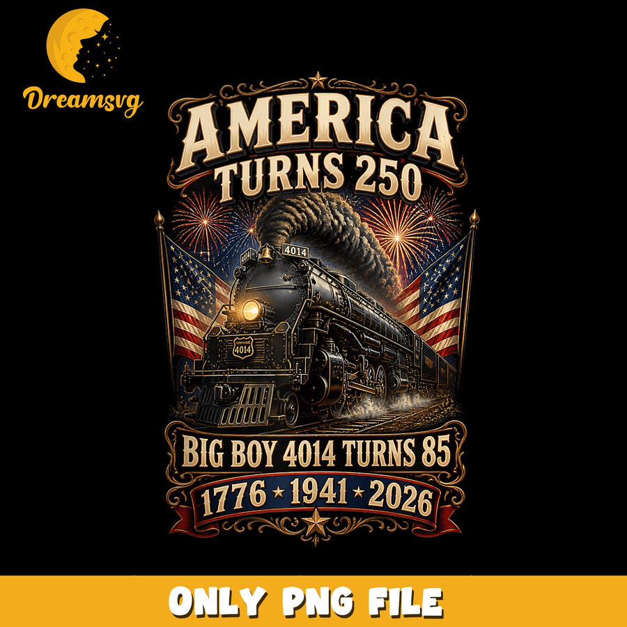 America 250th Celebration, Big Boy 4014 Design, Vintage