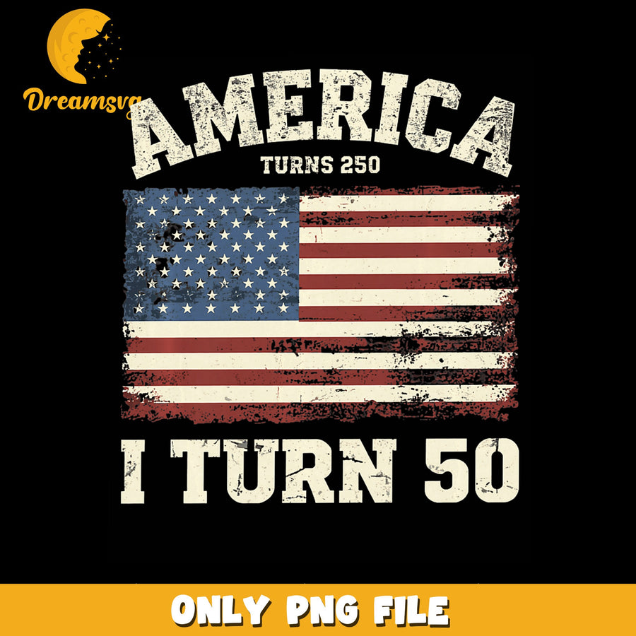 America 250th Celebration, Turning 50, Patriotic PNG