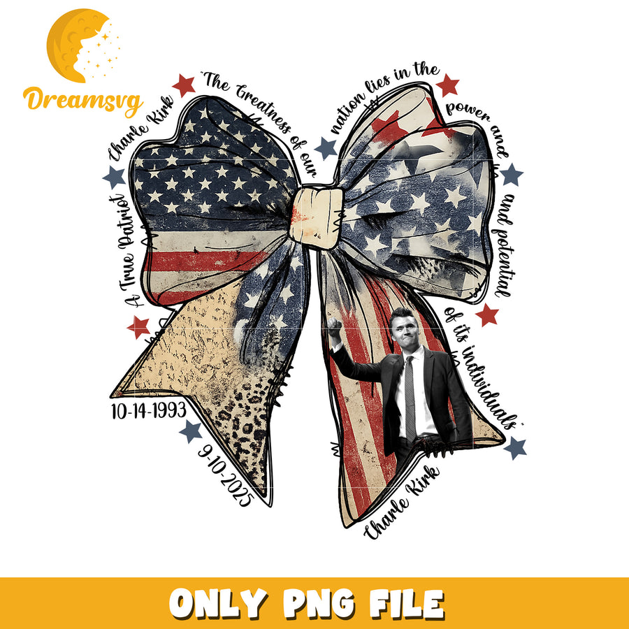 America bowtie png, charlie kirk flashed​​​​ png, freedom charlie kirk png