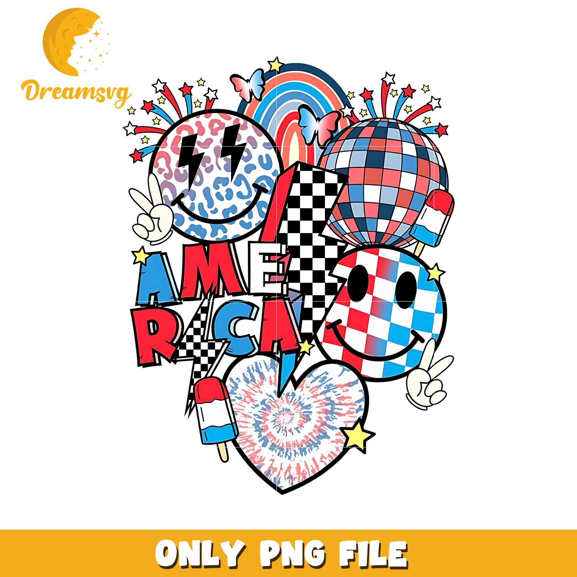America funny design png, urban art png, collectible vinyl png