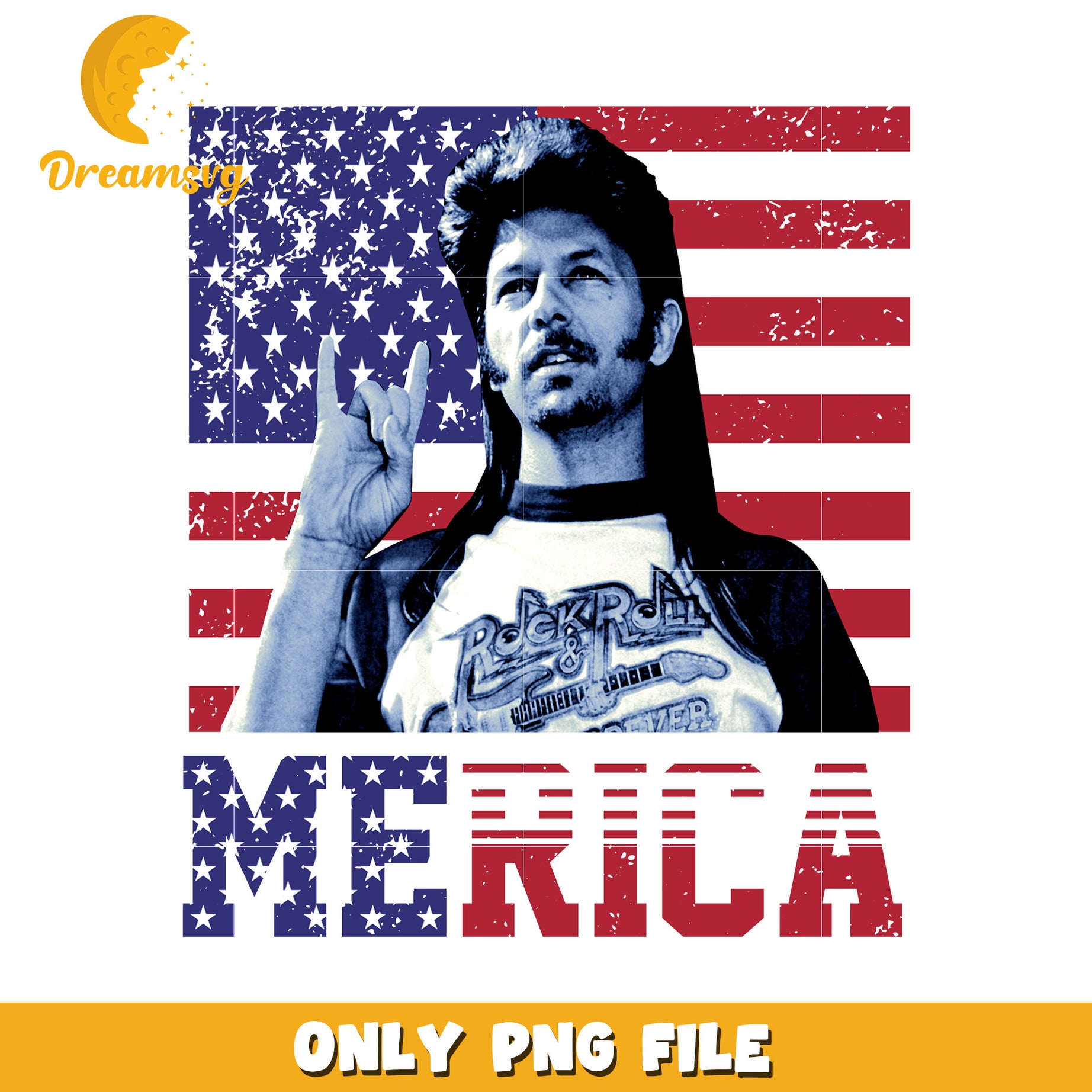 America mullet png, patriotic hairstyle png, red white and blue hair png