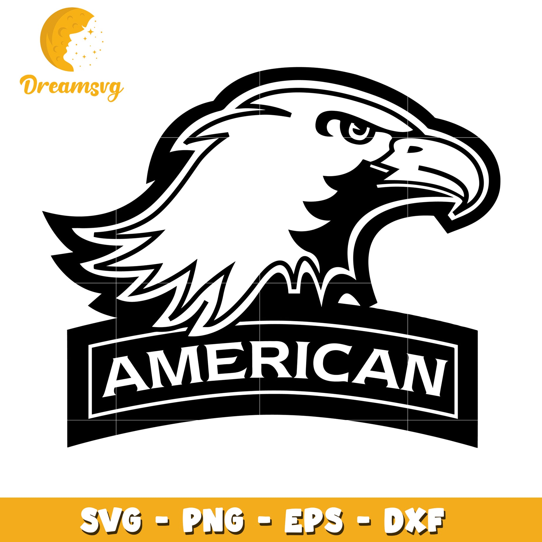 American Eagle Head SVG PNG EPS DXF
