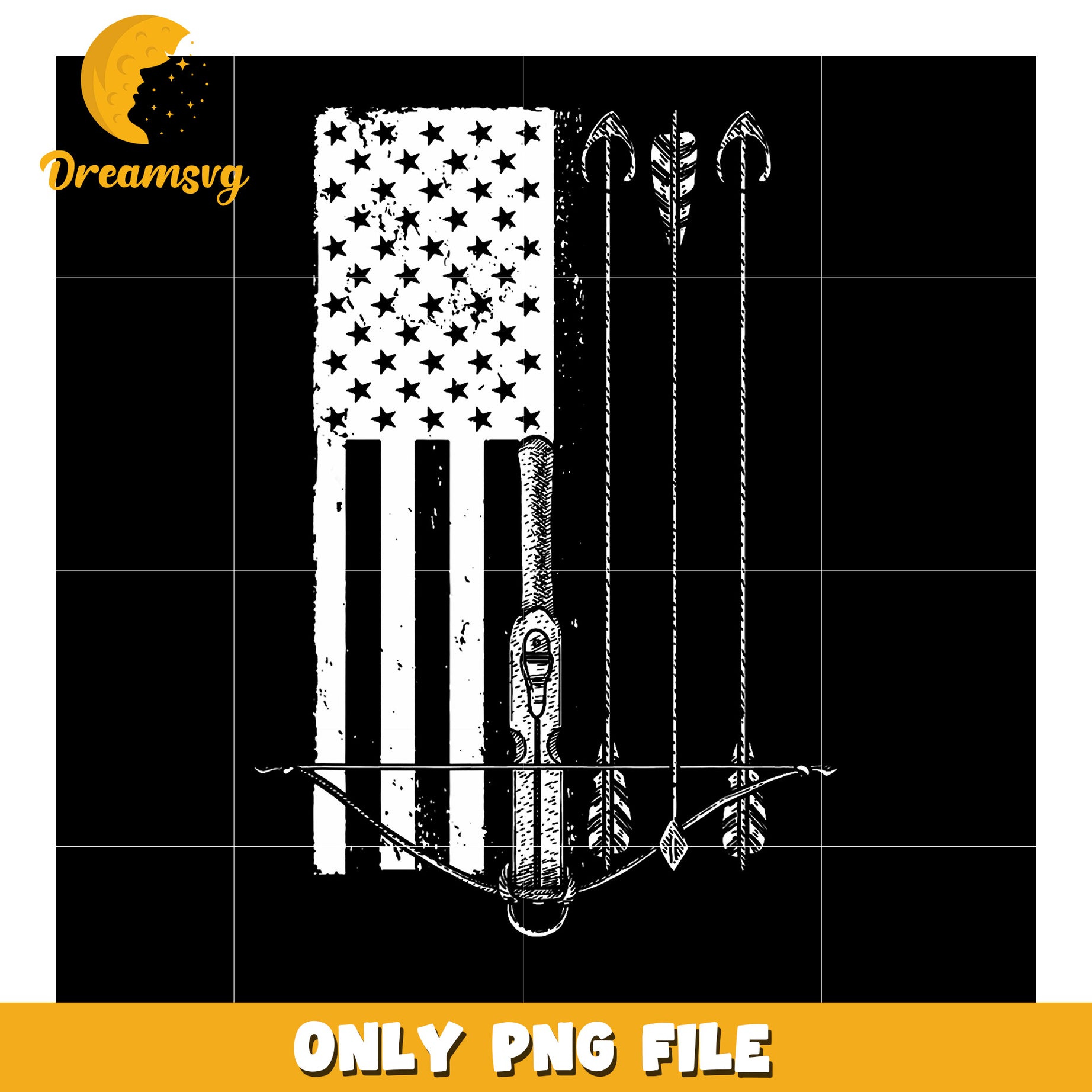 American Flag Crossbow PNG