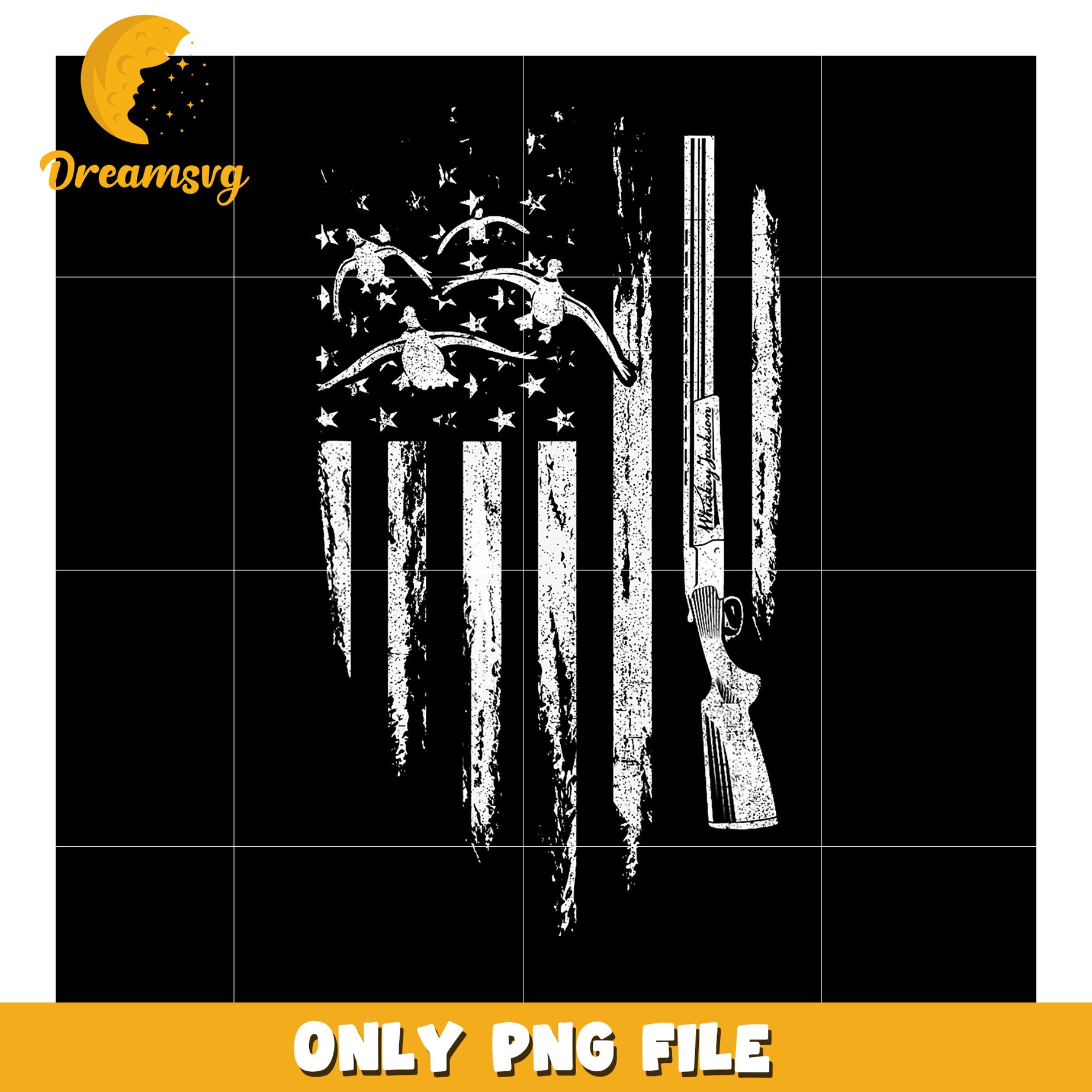 American Flag Duck Hunting PNG
