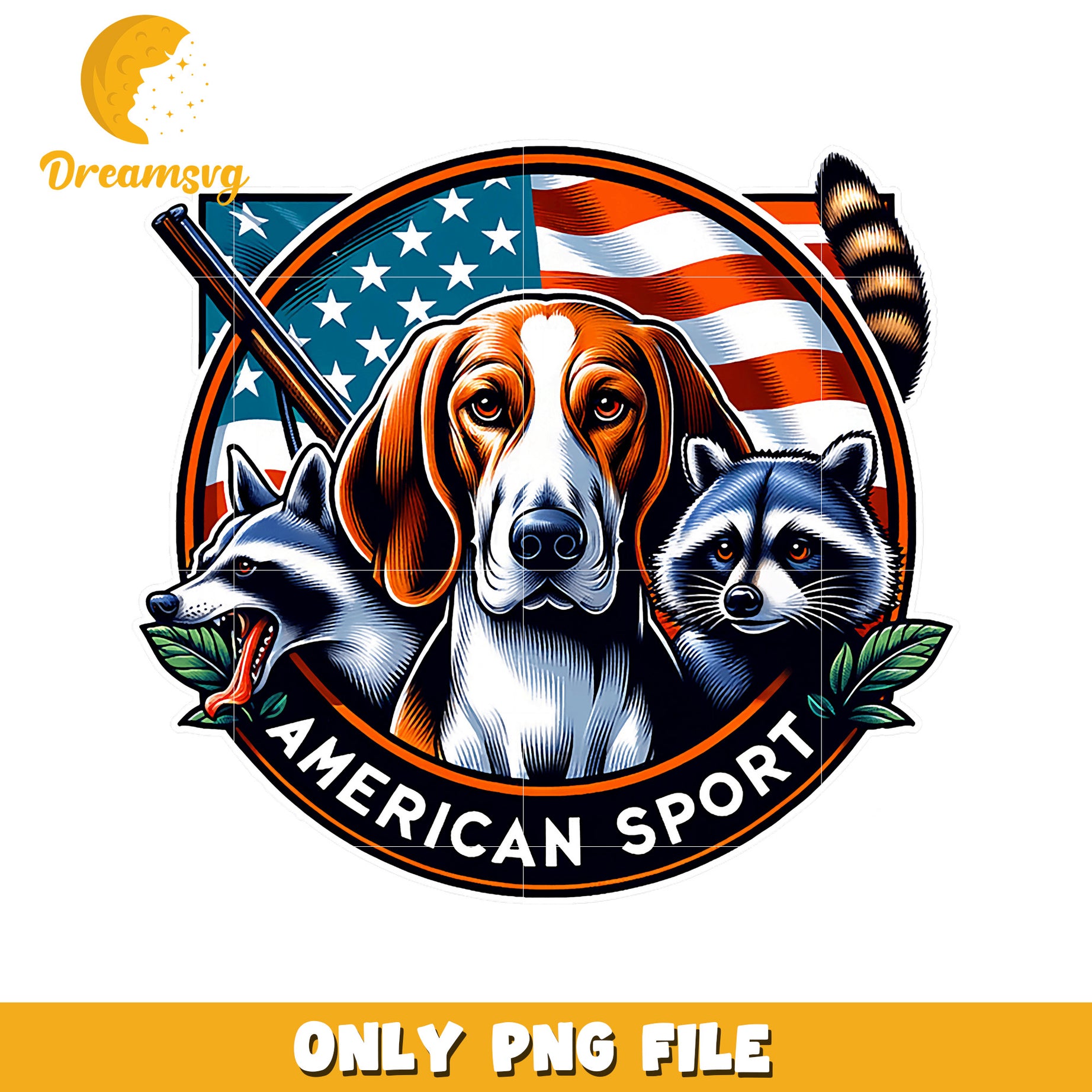 American Sport Dog PNG Design