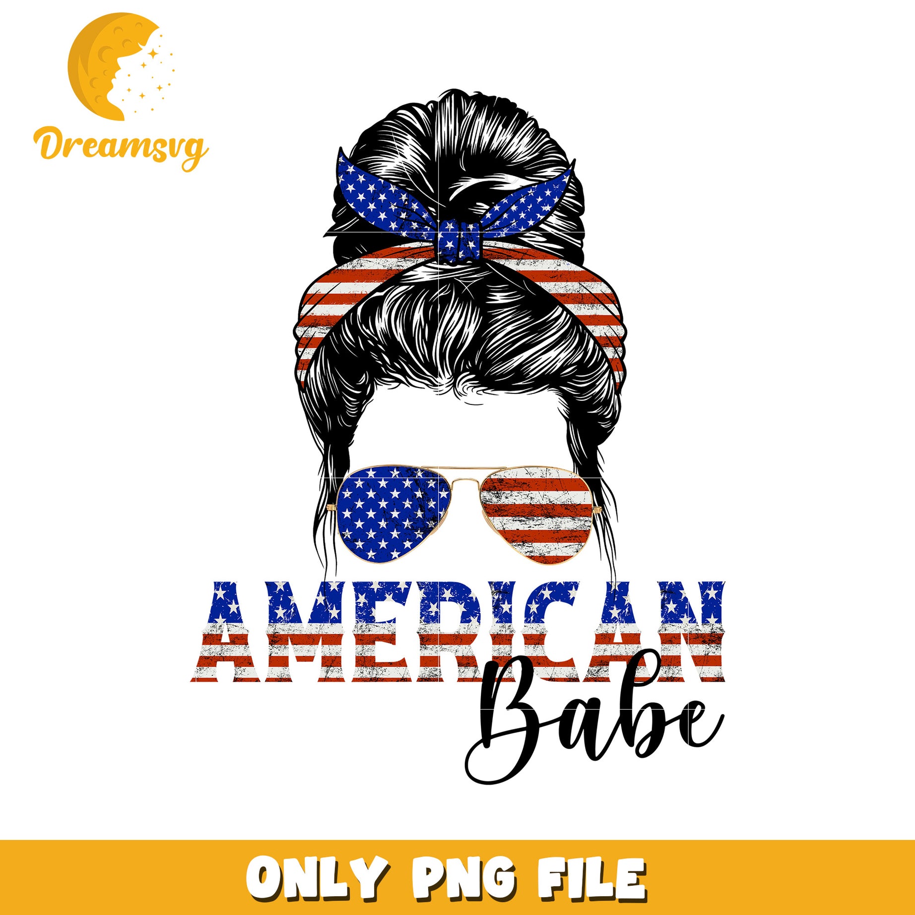 American babe png, red white and blue png, 4th of july style png