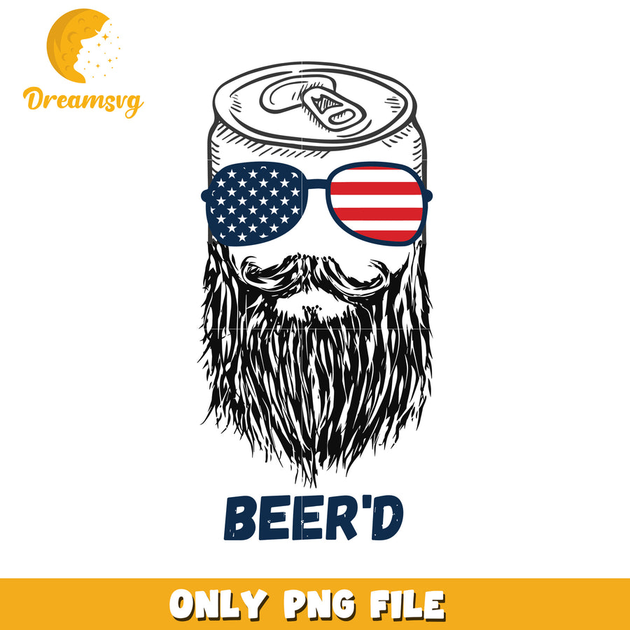 American beer’d can png, patriotic beer design png, usa pride png