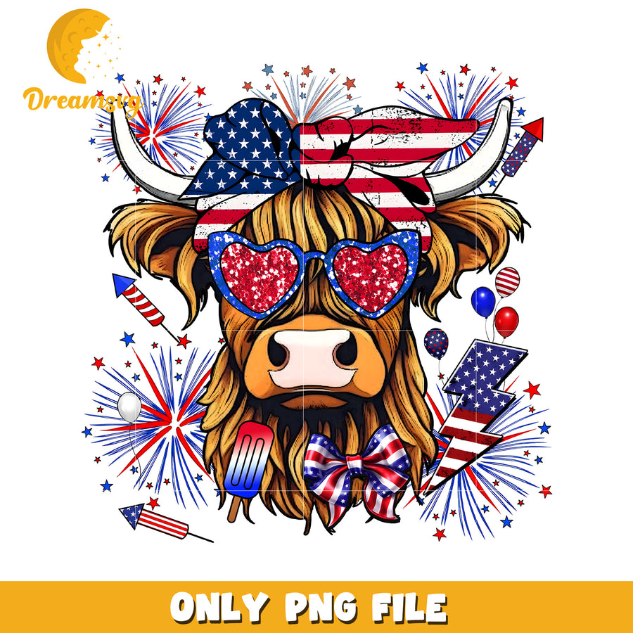 American bull png,patriotic bull png, american flag png