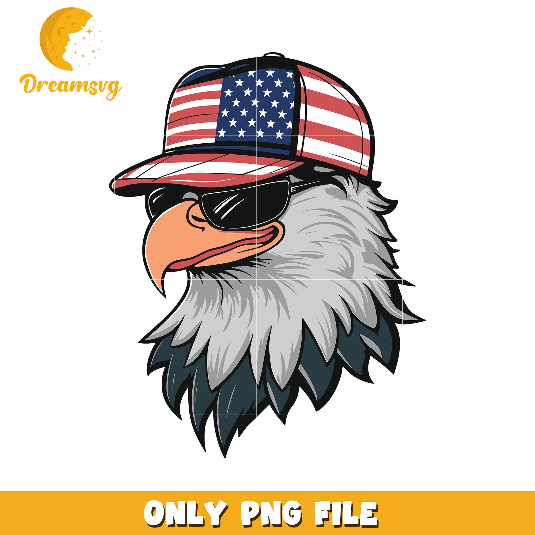 American eagle illustration png, patriotic bird png, usa symbol png
