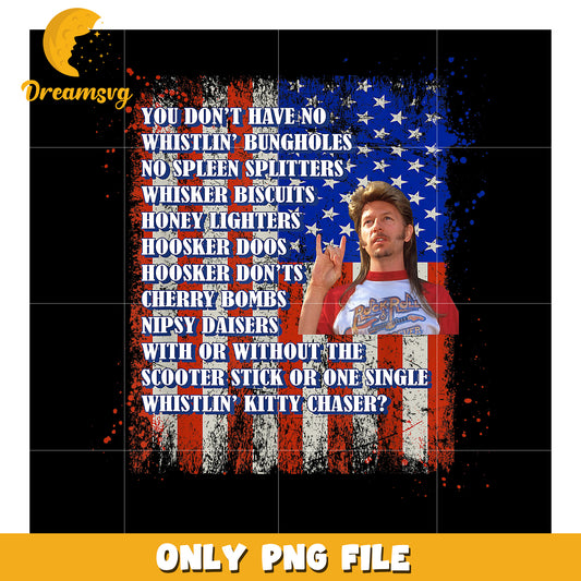 American flag mullet design png, 4th of july png, indepedence day png