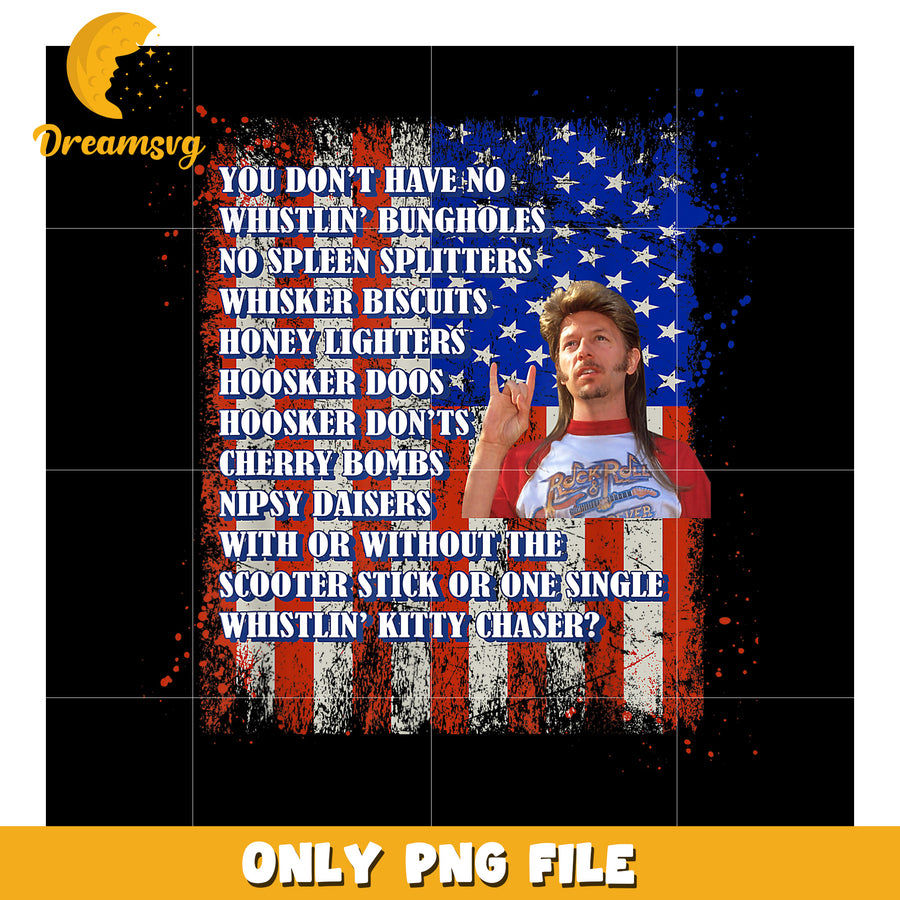 American flag mullet design png, 4th of july png, indepedence day png