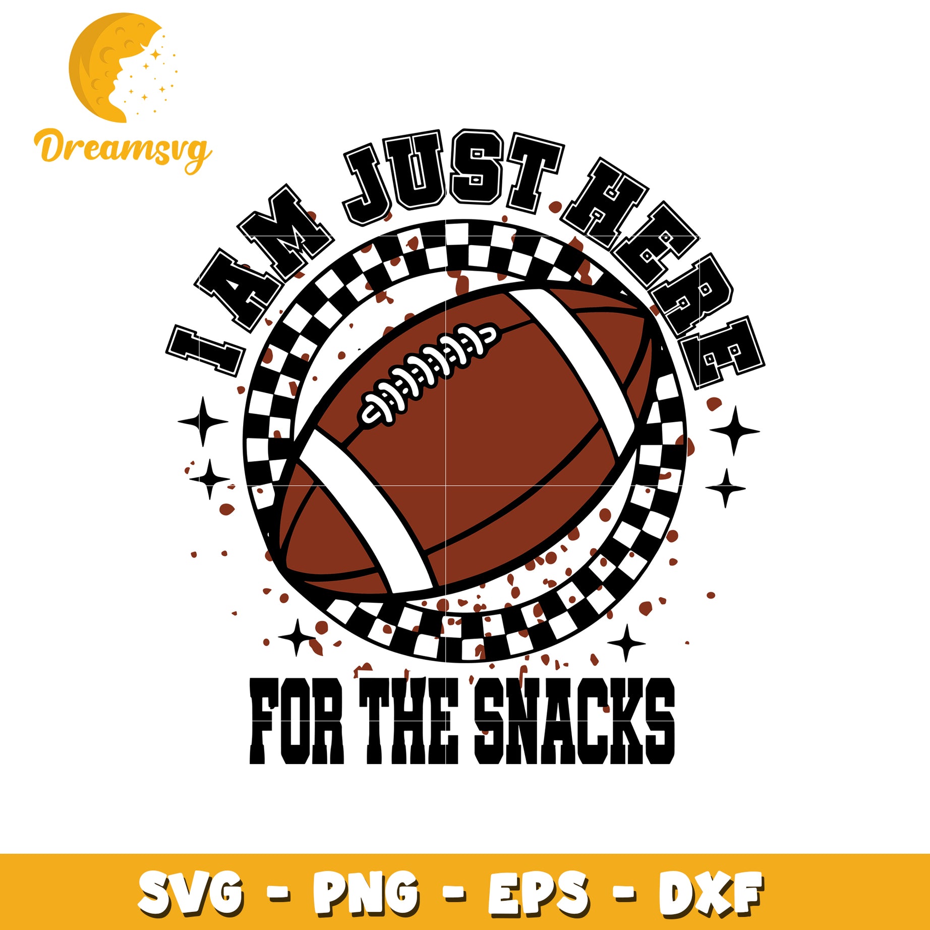 American football i am just here for the snacks svg, american football svg 