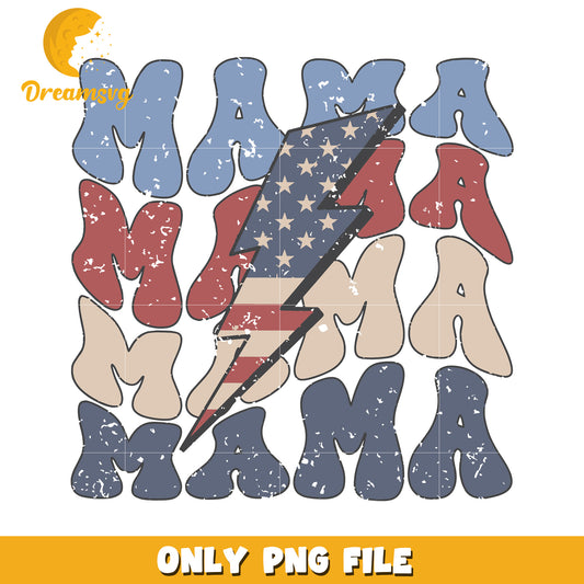 American mama illustrations png, loving mom art png, usa pride png
