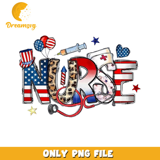 American nurse png, healthcare worker png, usa pride png