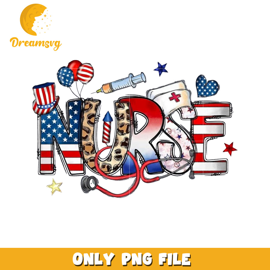 American nurse png, healthcare worker png, usa pride png