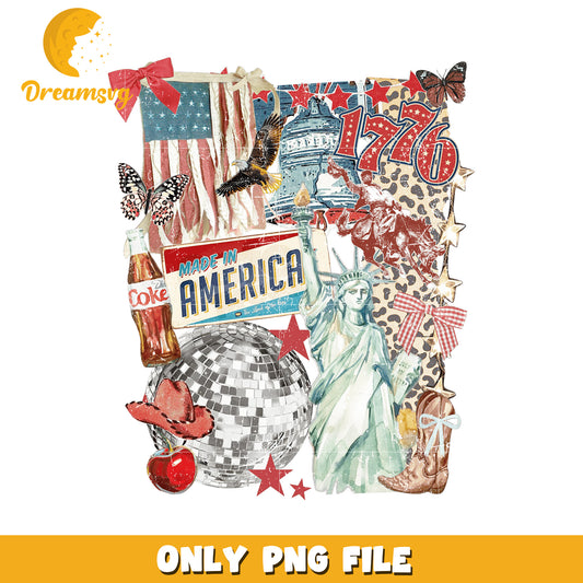 American things creative design png, creative american png, red white and blue design png