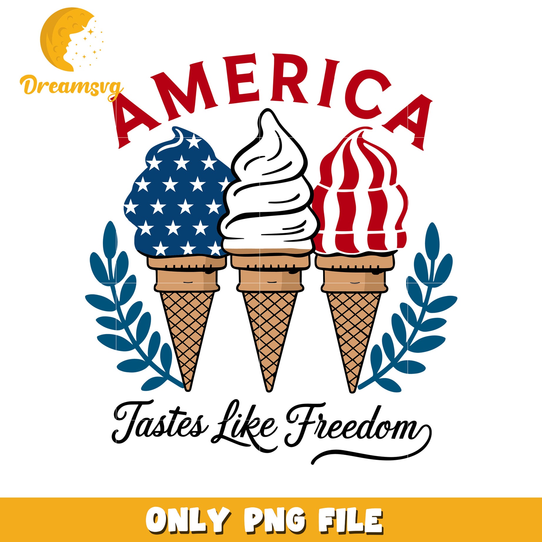 America taste like freedom png, patriotic quote png, freedom slogan png