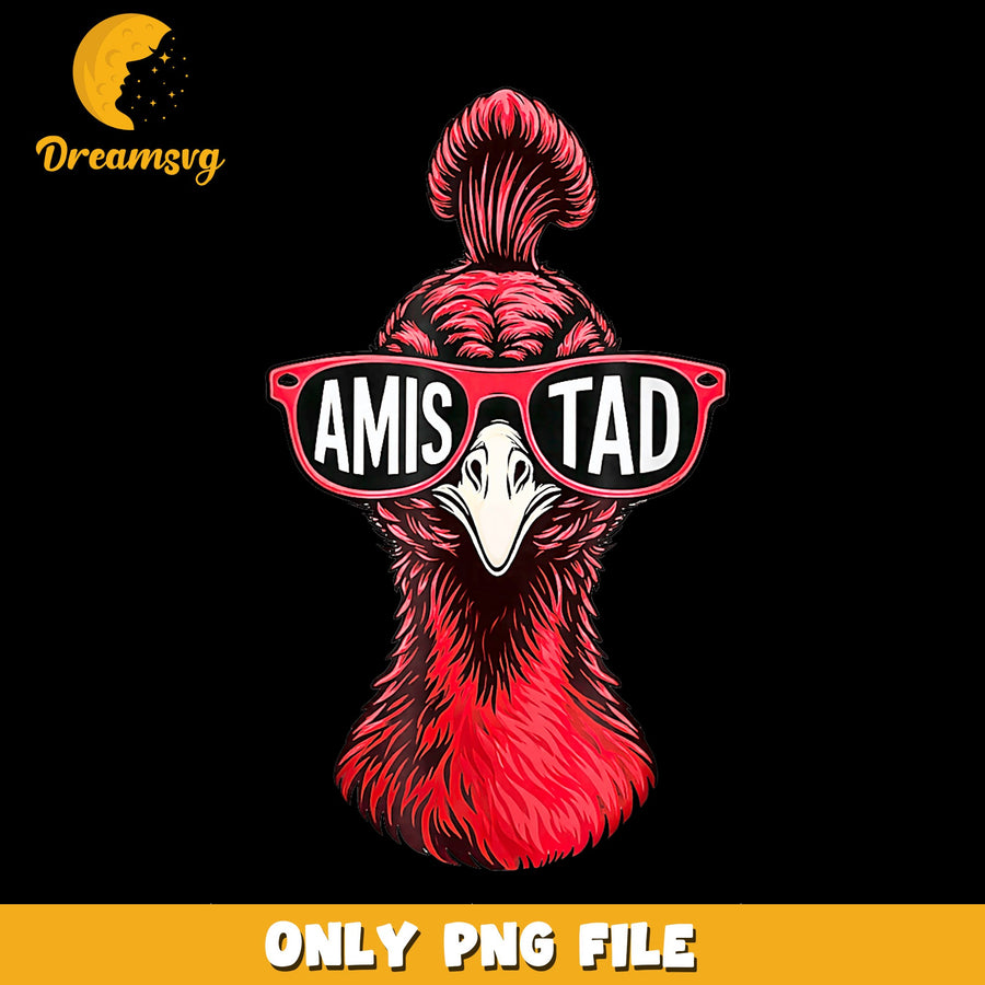 Amistad Chicken With Sunglasses PNG, Cool Rooster Face, Funny PNG