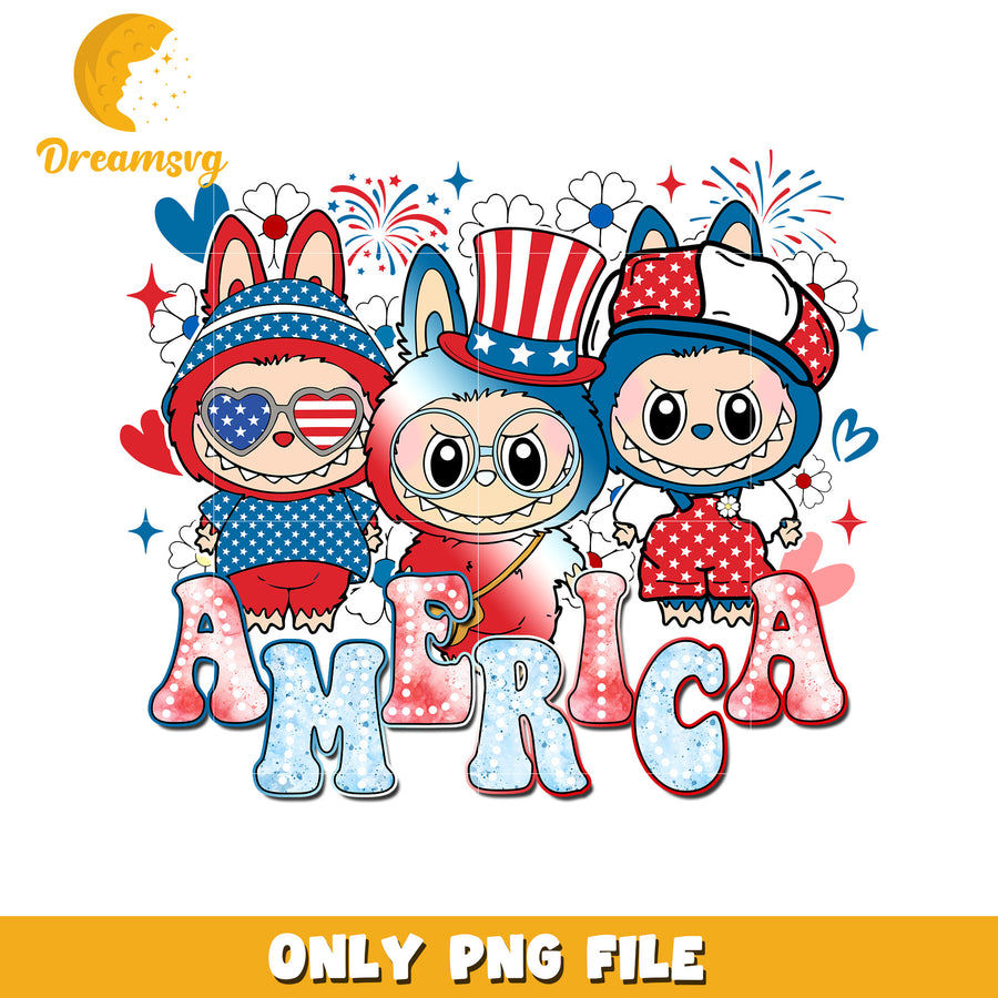 Amrica labubu independence day png, labubu keychain png, labubu dolls png
