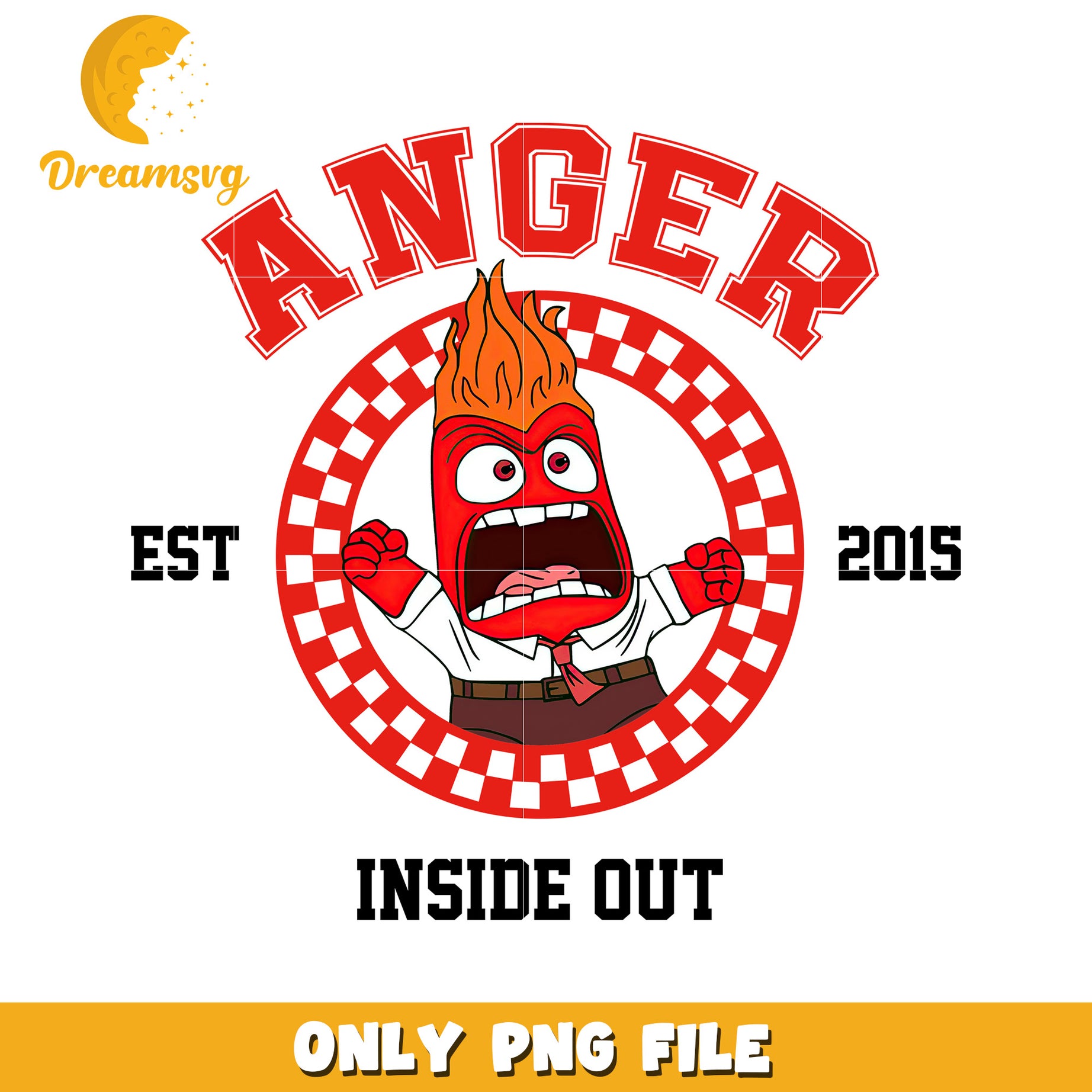 Anger Inside Out PNG Sublimation
