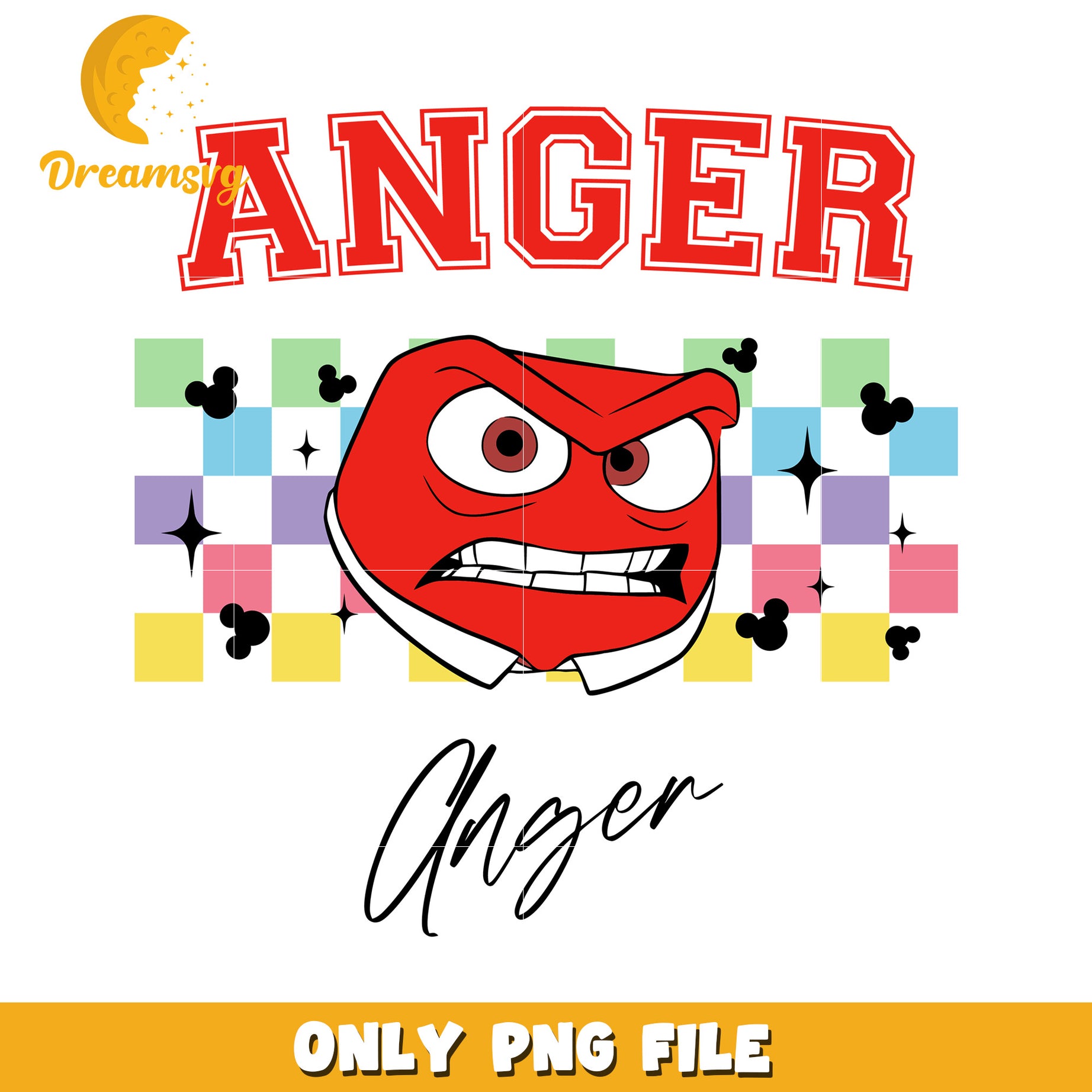 Anger PNG Sublimation Design