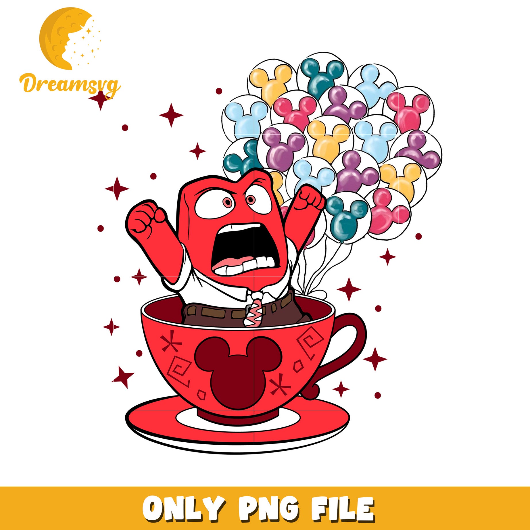 Anger Teacup PNG Disney Balloons