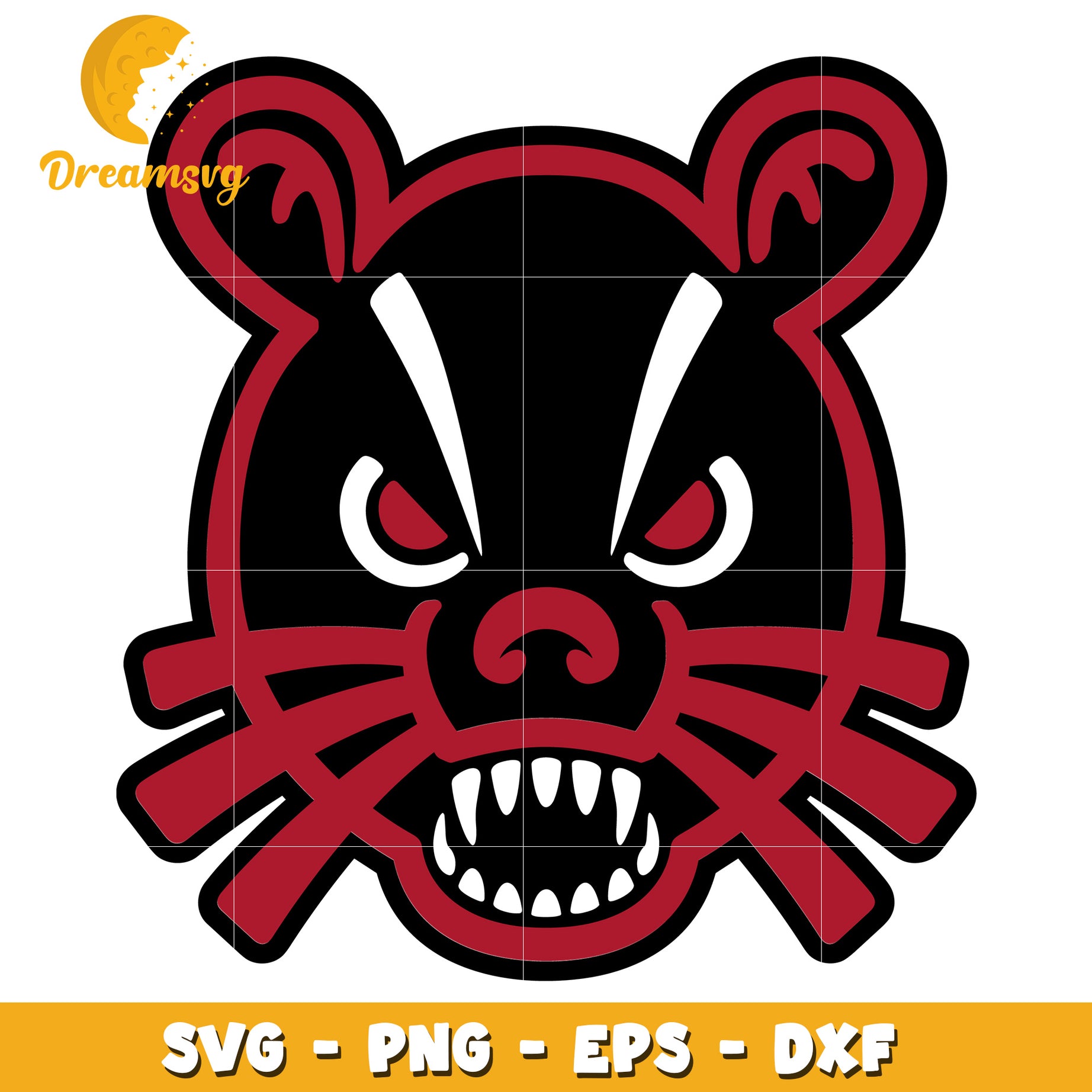 Angry Badger SVG PNG EPS DXF Cut File