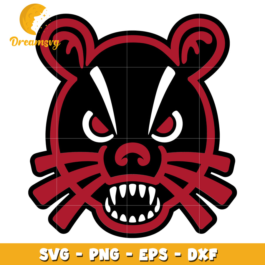 Angry Badger SVG PNG EPS DXF Cut File
