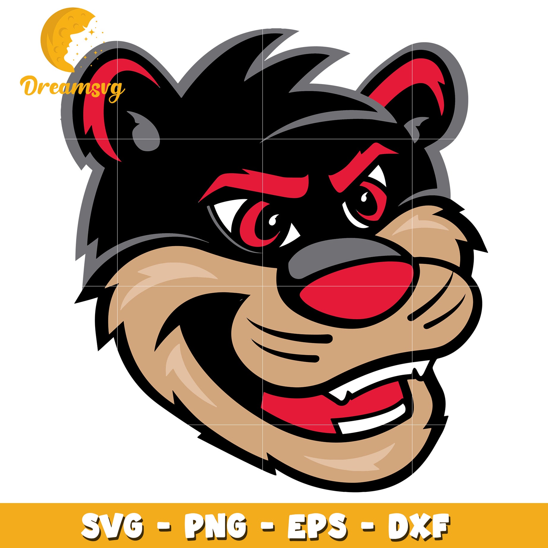 Angry Bear Mascot SVG Graphic for Creative Projects Download