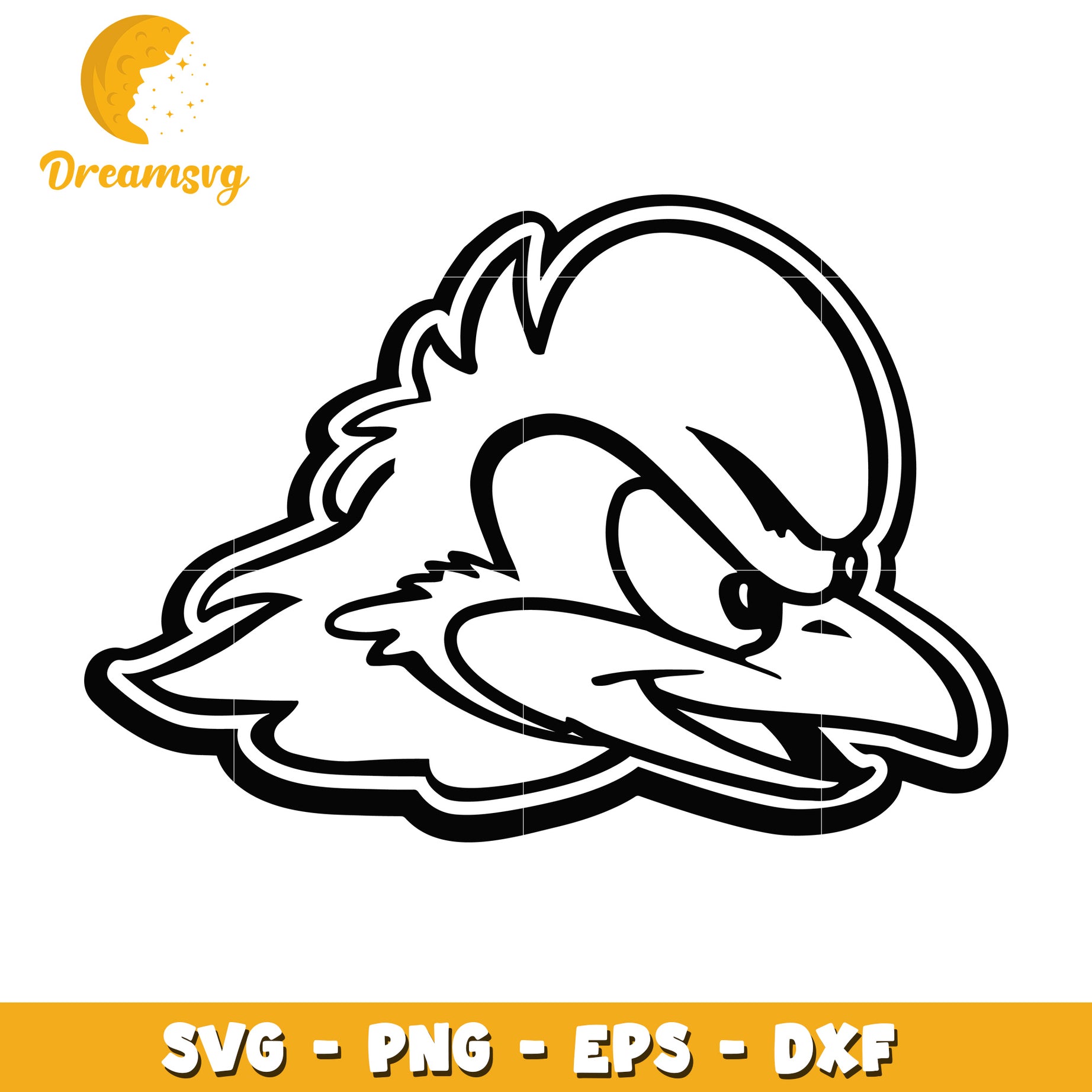 Angry Bird Head SVG PNG EPS DXF