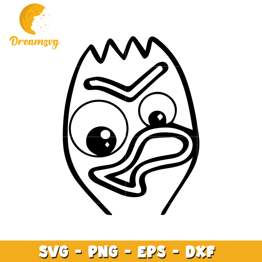 Angry Bird SVG PNG EPS DXF Files