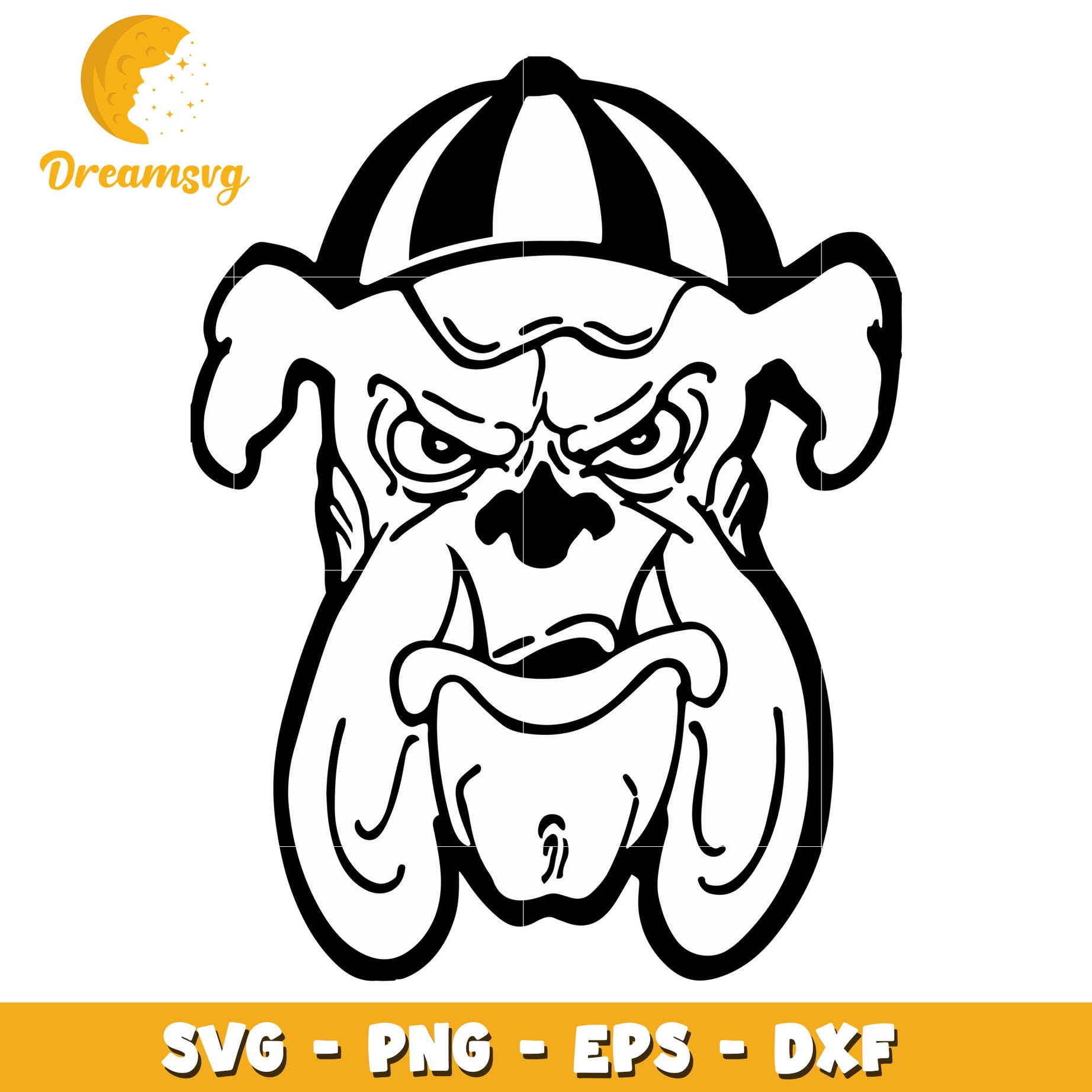 Angry Bulldog Head SVG for Crafts and Design Projects Online