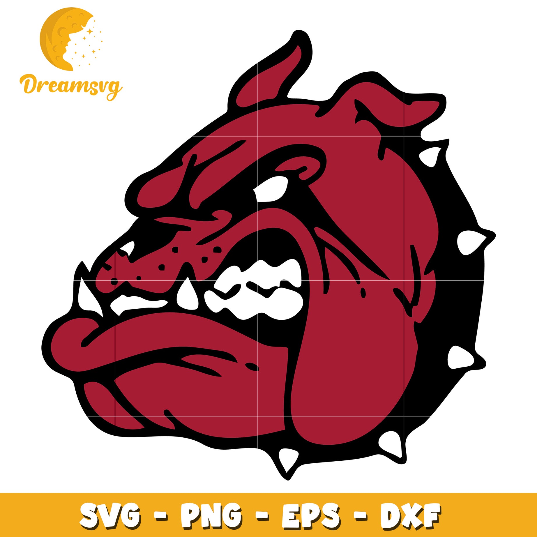 Angry Bulldog SVG PNG EPS DXF Cut File