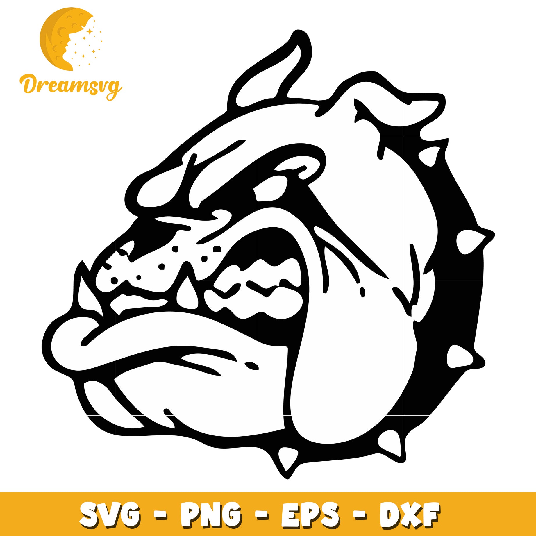 Angry Bulldog SVG PNG EPS DXF Files
