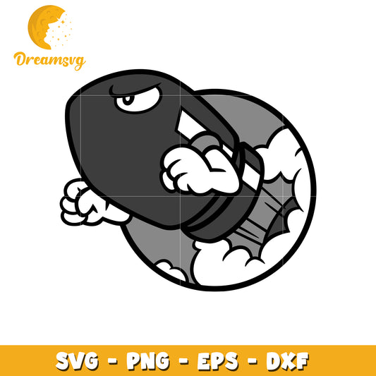 Angry Bullet SVG PNG EPS DXF Cut File
