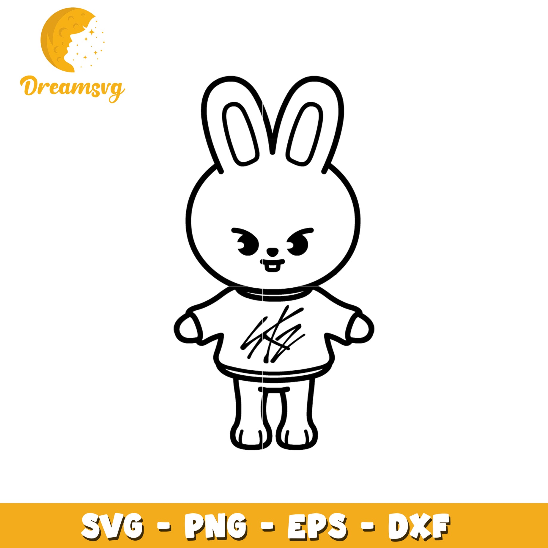 Angry Bunny SVG Cut File