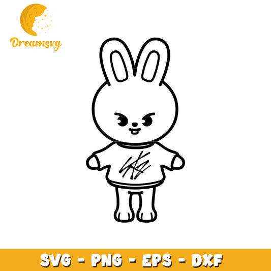 Angry Bunny SVG Cut File