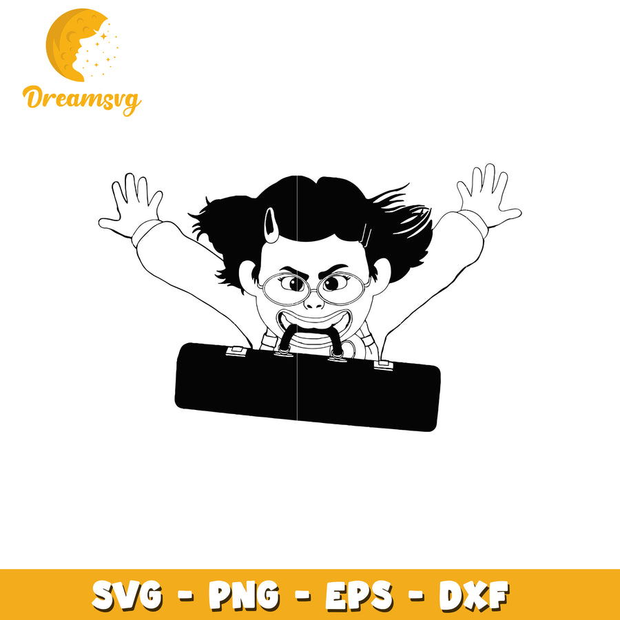 Angry Girl SVG Cut File
