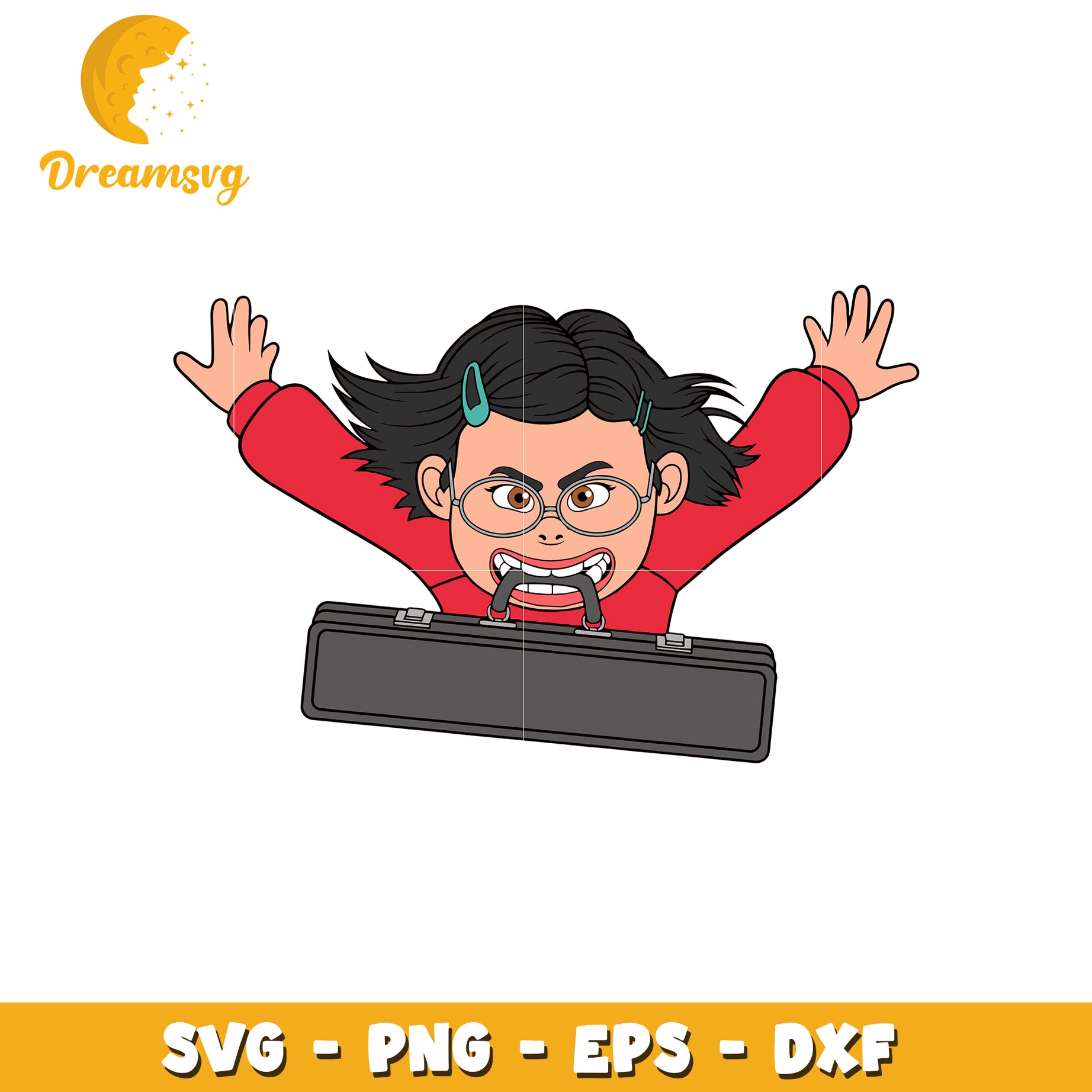 Angry Girl SVG Cut File PNG EPS DXF