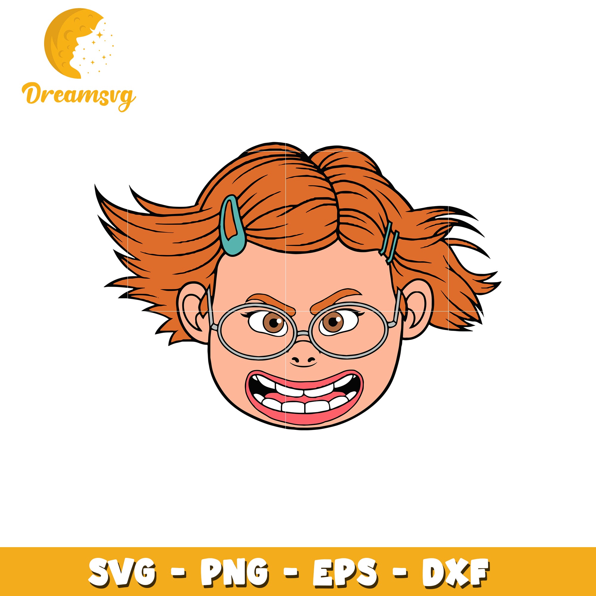 Angry Girl SVG PNG EPS DXF Cut File