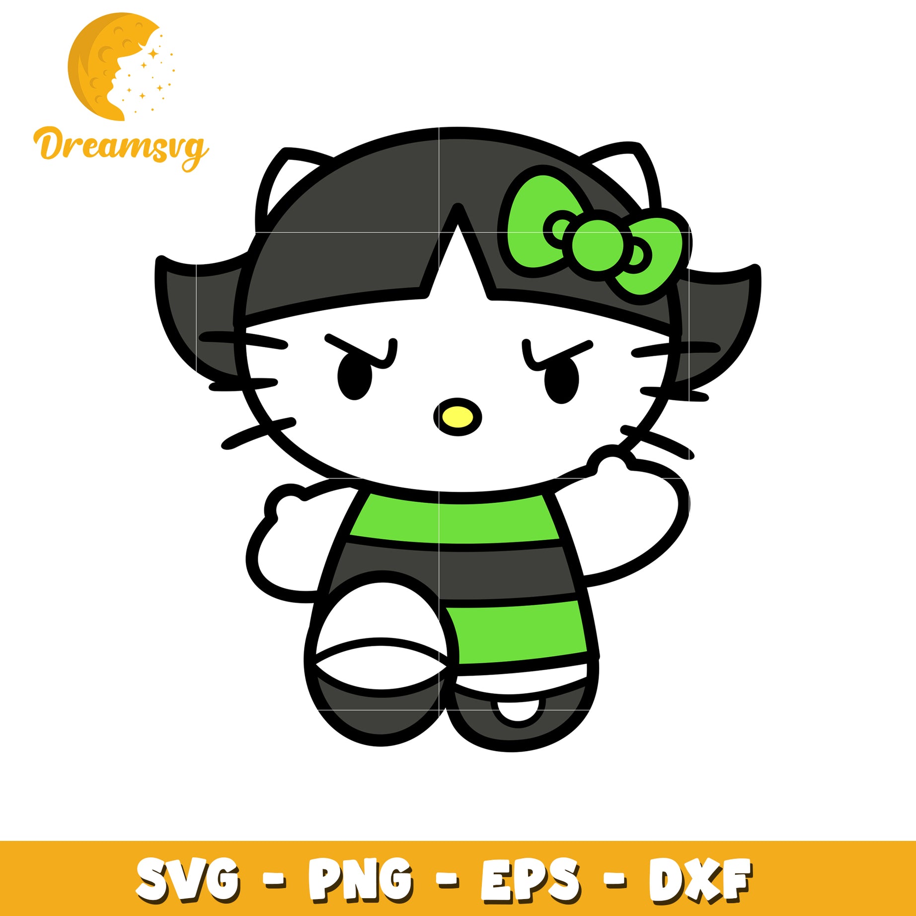 Angry Hello Kitty SVG Cut File