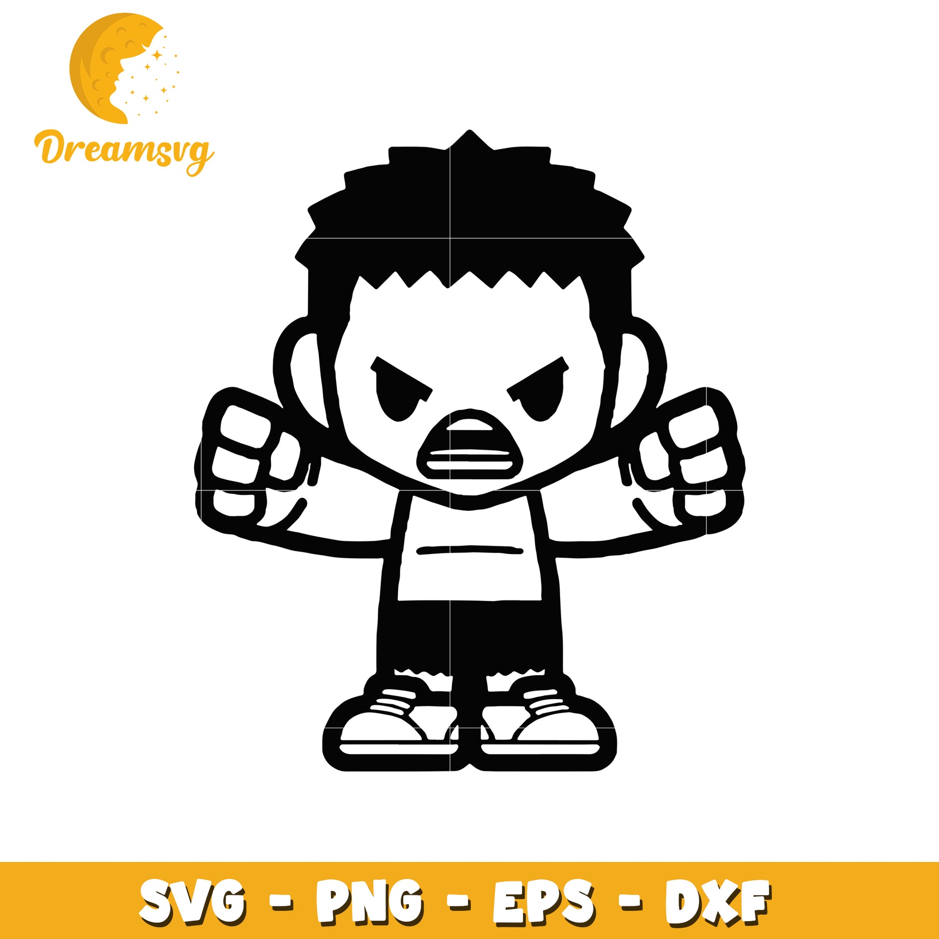 Angry Hulk Kid SVG Cut File